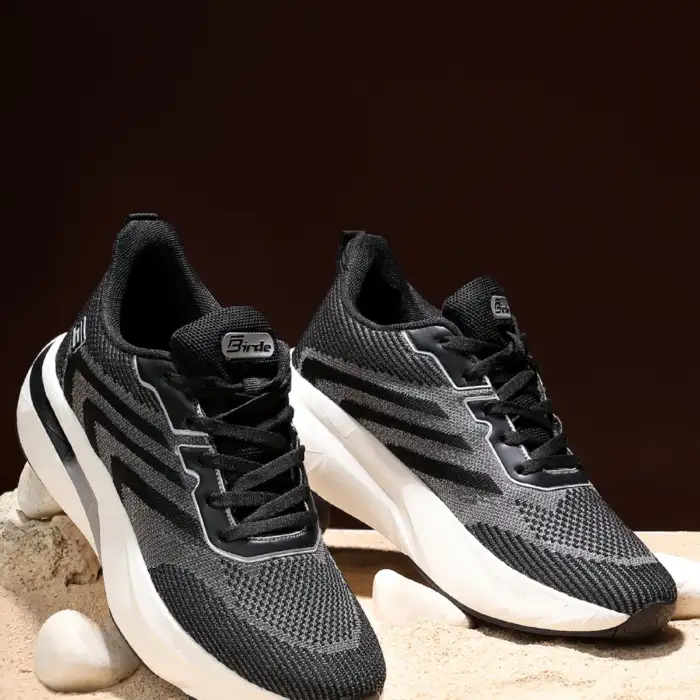 Birde Lace-up Knitting Lightweight Memory Foam Sports, Running, Walking & Gym Shoes For Men
