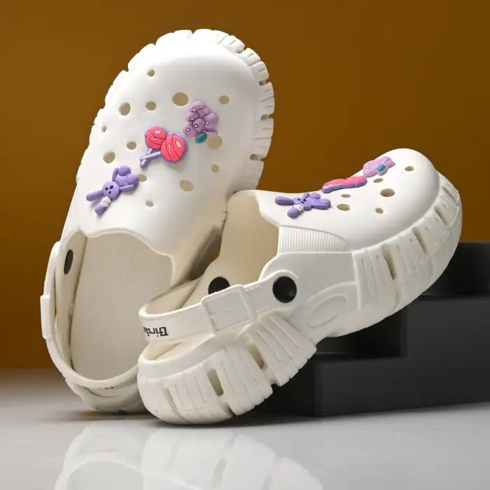 Birde Classic White Casual Lightweight Clogs for Women/Girls
