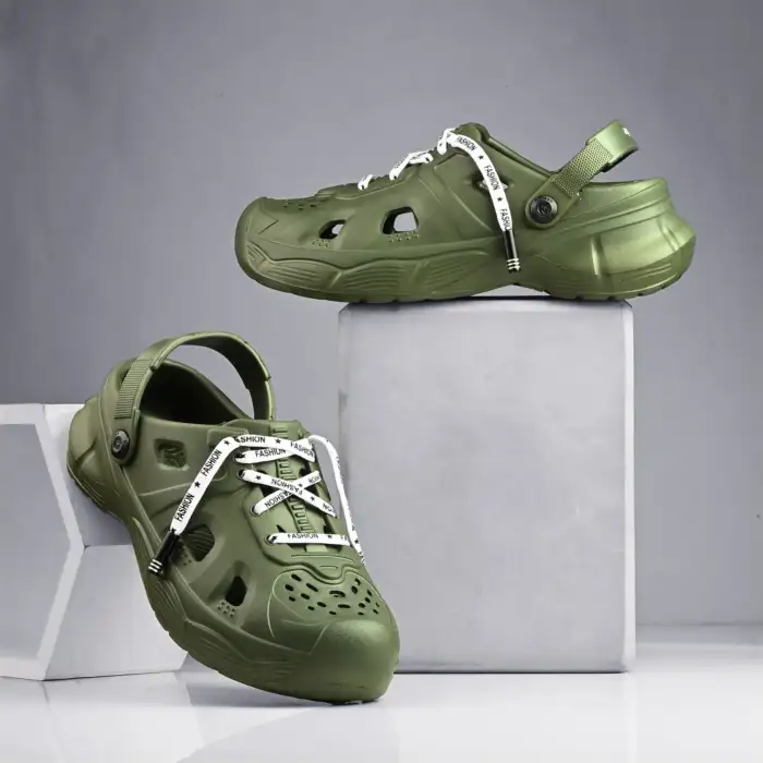 Birde Men’s Olive Clogs  Comfortable & Durable Footwear for Dailywear Clog Sandals